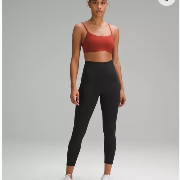 Lululemon wonder train high rise side pockets black leggings